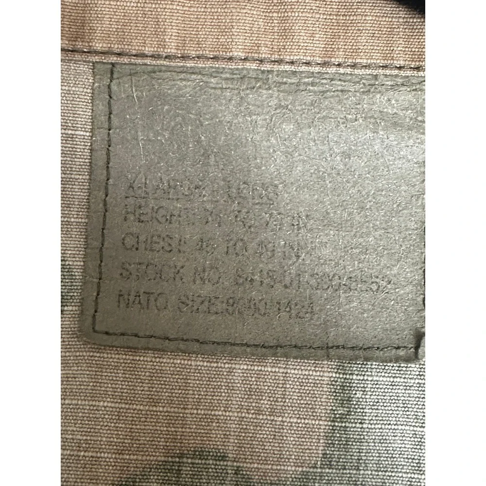 US‎ Air Force Field Jacket Shirt Mens XLT Woodland Camo BDU Ripstop Rower Patch